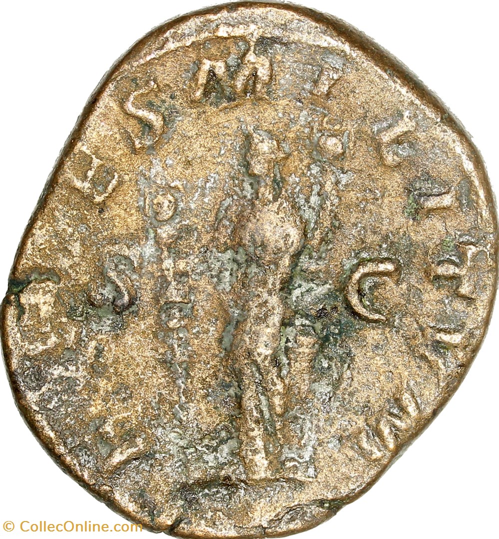 Sesterce de Maximin Ier le Thrace, Fides, avril 235 - début 236, Rome monnaies antiques romaines imperiales et republicaines sesterce de maximin ier le thrace fides avril 235 debut 236 rome