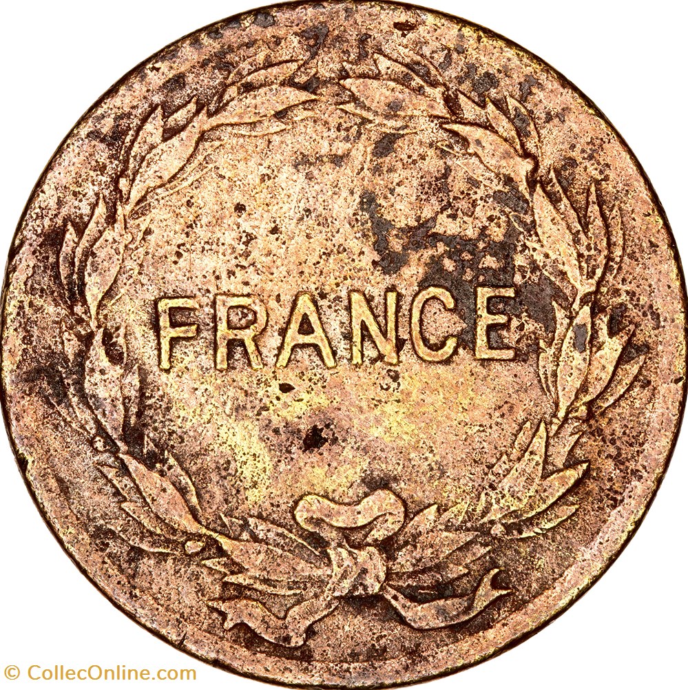 2 francs France, GPRF, 1944, Philadelphie monnaies monde 2 francs france gprf 1944 philadelphie