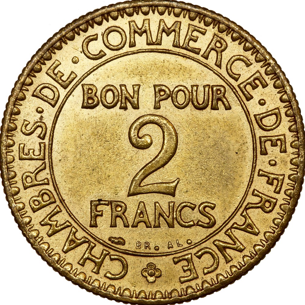 monnaies monde france 2 francs chambres de commerce iiie republique 1926