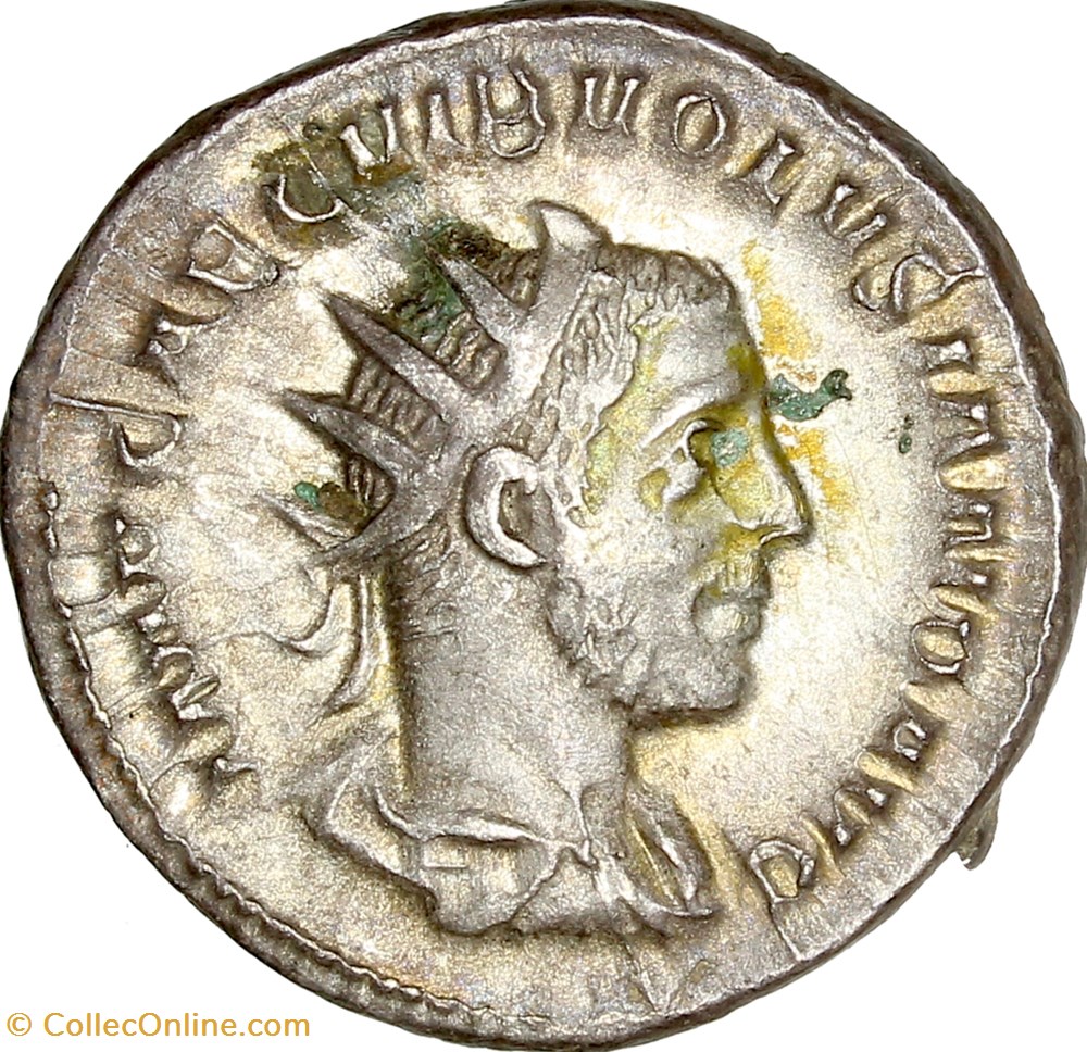 monnaies antiques romaines imperiales et republicaines antoninien de volusien pax 251 253 rome