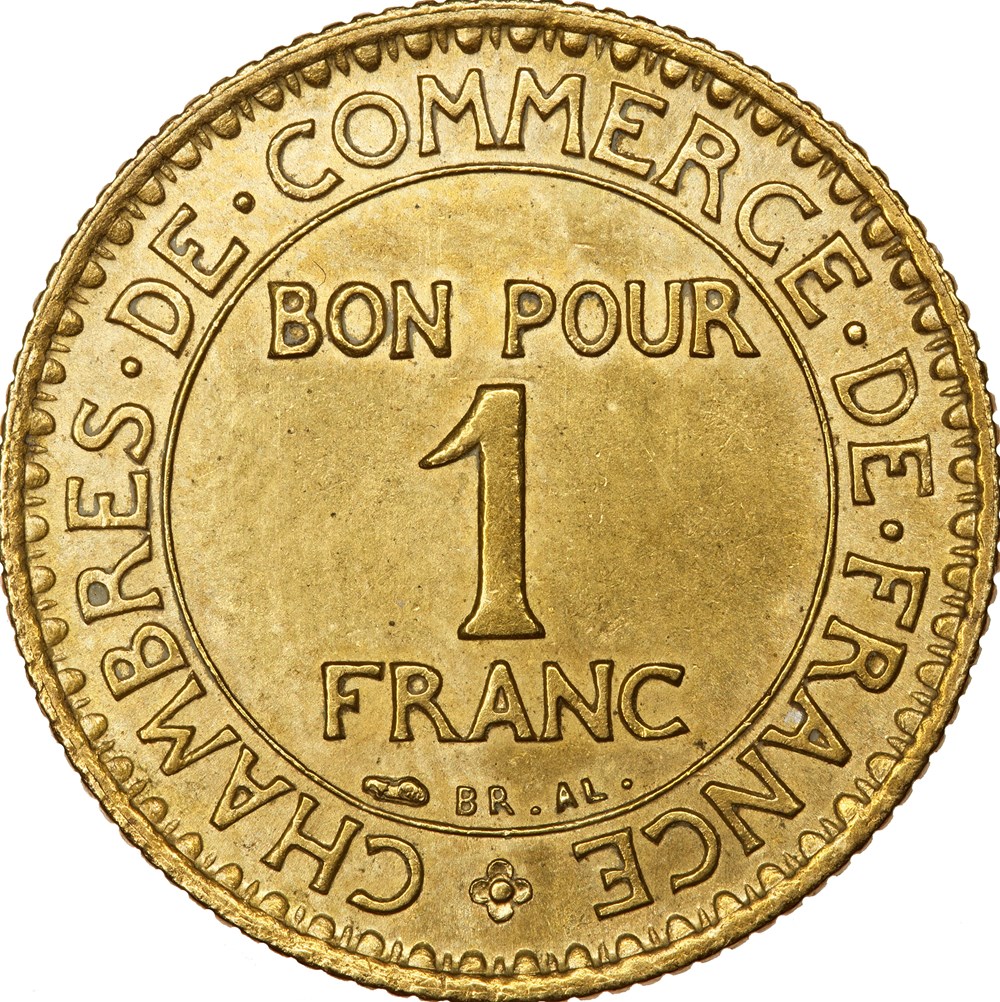monnaies monde france 1 franc chambres de commerce iiie republique 1922