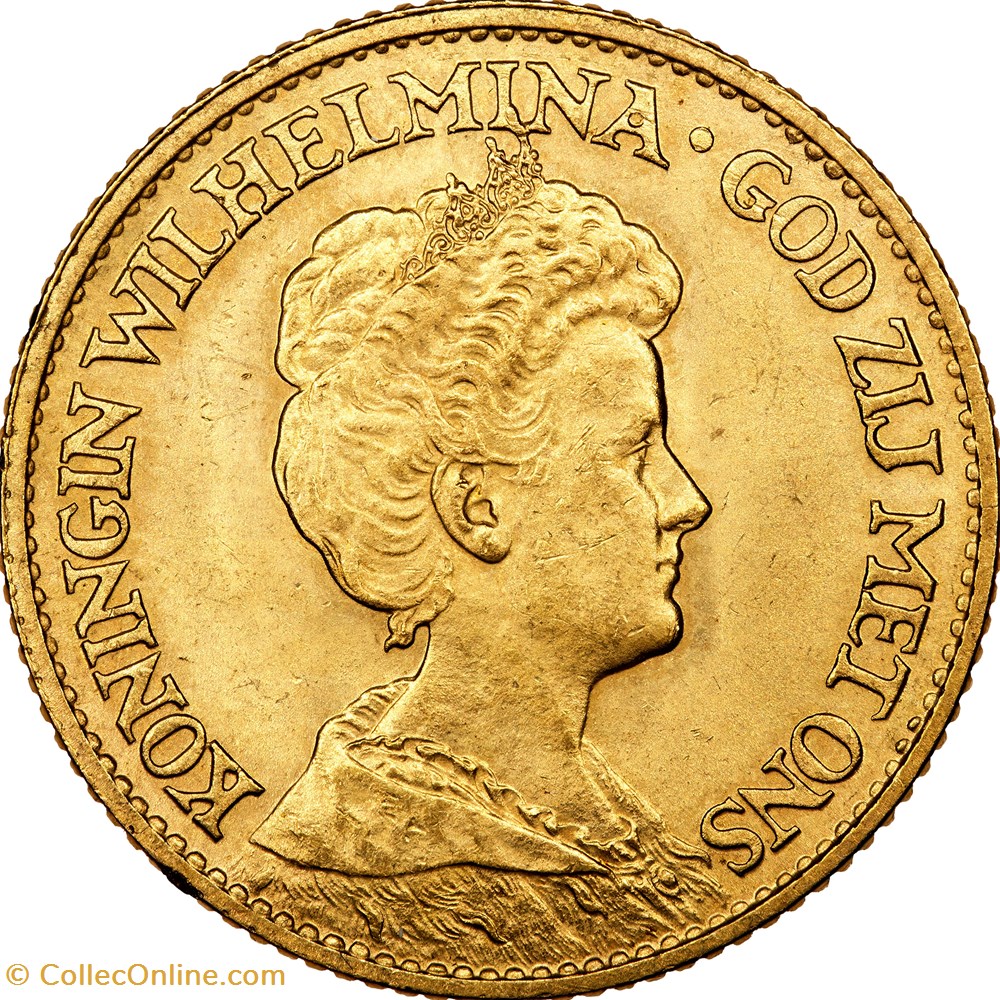 10 gulden, 3e type, Wilhelmine, 1917, Utrecht monnaies monde pays bas 10 gulden 3e type wilhelmine 1917 utrecht