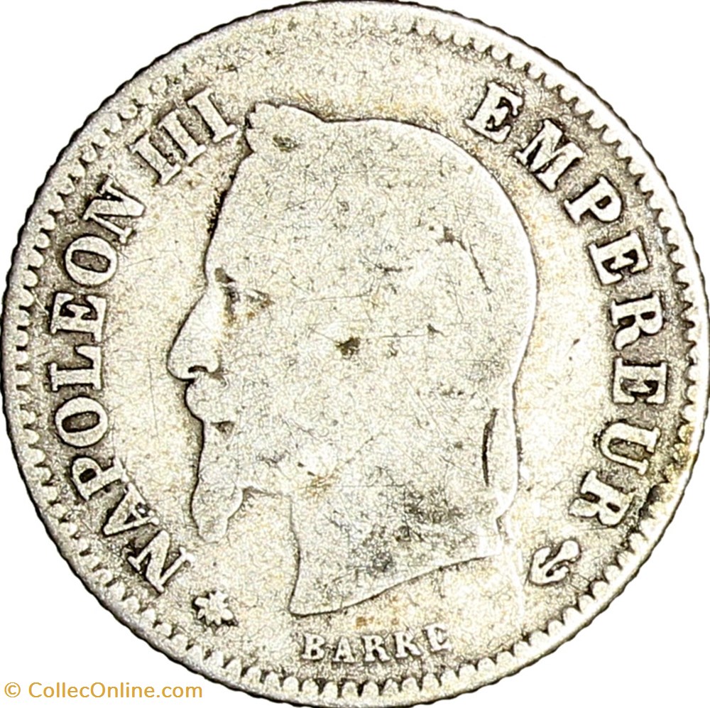 20 centimes Napoléon III, tête laurée, grand module, Napoléon III, 1868, Paris monnaies monde france 20 centimes napoleon iii tete lauree grand module napoleon iii 1868 paris