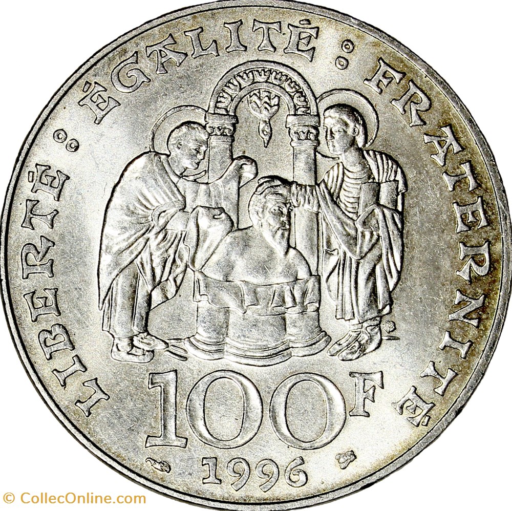 100 francs Clovis, Ve République, 1996 monnaies monde france 100 francs clovis ve republique 1996