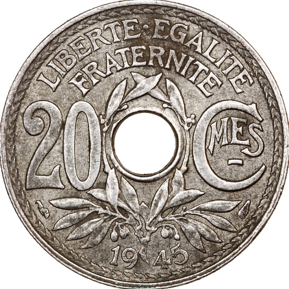 20 centimes Lindauer, GPRF, 1945 monnaies monde france 20 centimes lindauer gprf 1945
