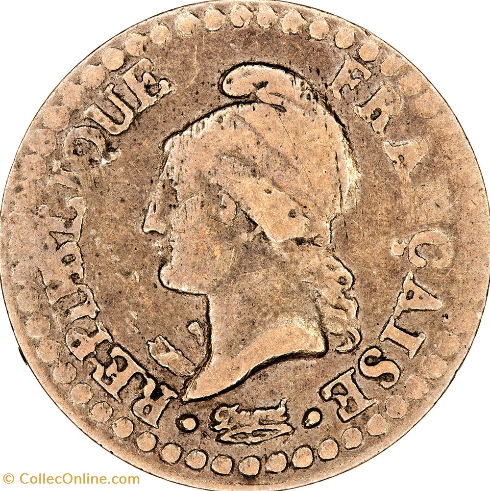Un centime Dupré, le Directoire, an 7, 7 grand, 53 / 50 perles, Paris monnaies monde france un centime dupre le directoire an 7 7 grand 53 50 perles paris