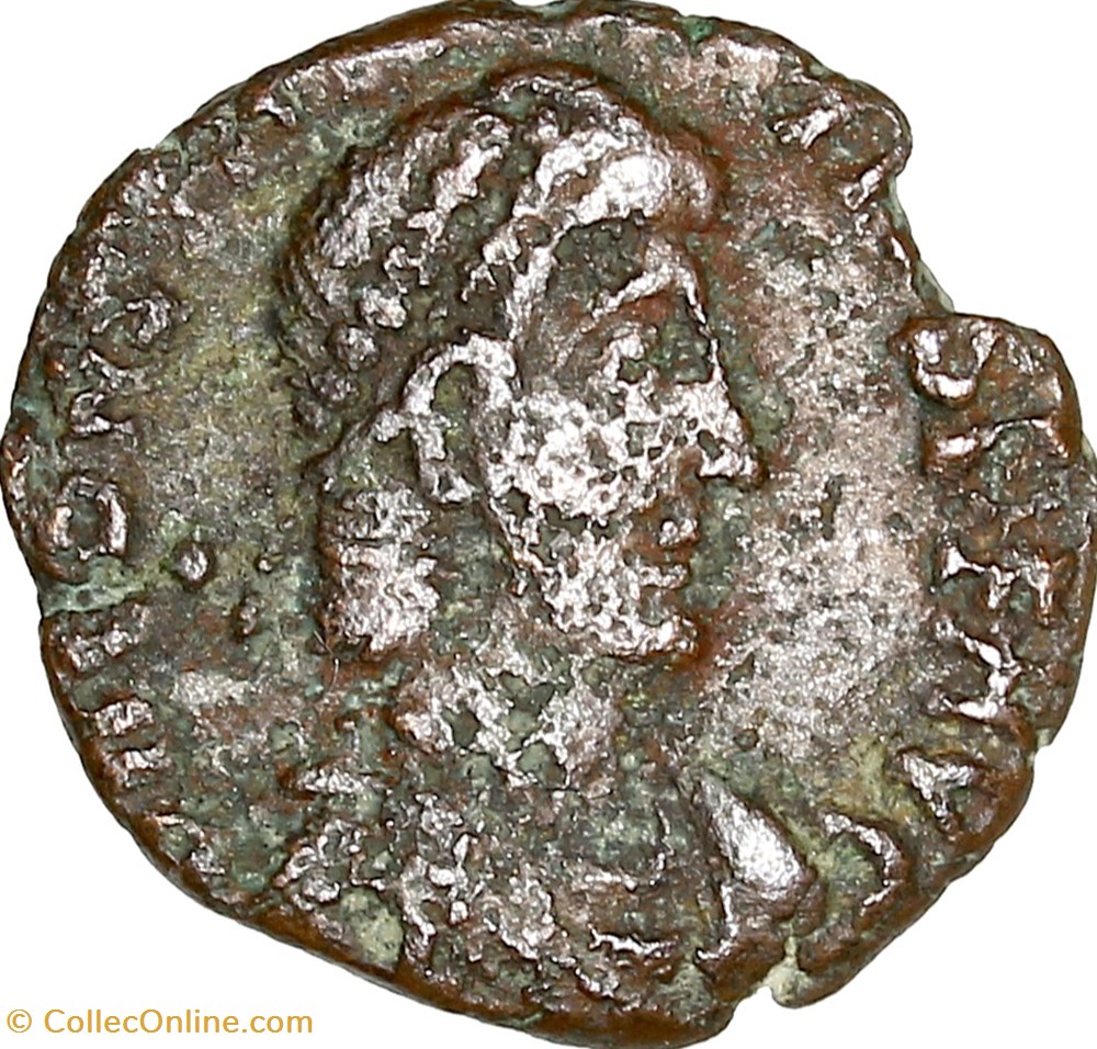 Maiorina réduite de Constance II, Spes Reipublice, 355-361, atelier ind. monnaies antiques romaines imperiales et republicaines maiorina reduite de constance ii spes reipublice 355 361 atelier ind