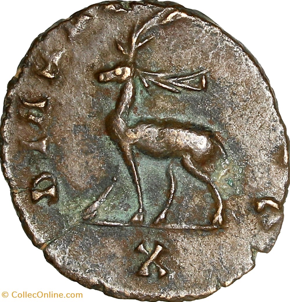 monnaies antiques romaines imperiales et republicaines antoninien de gallien cerf 267 268 rome