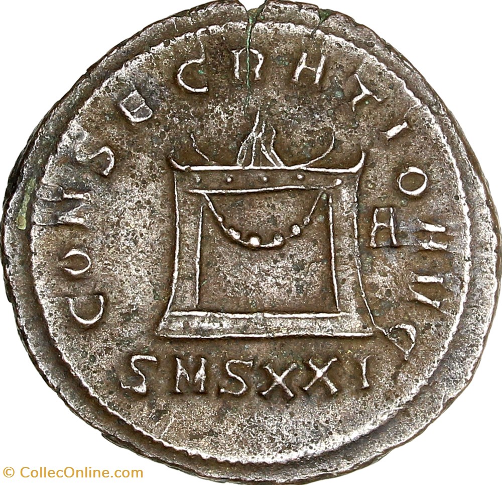 Aurelianus de Carus divinisé, Autel, 2e quinzaine d'août 284, Rome monnaies antiques romaines imperiales et republicaines aurelianus de carus divinise autel 2e quinzaine aout 284 rome