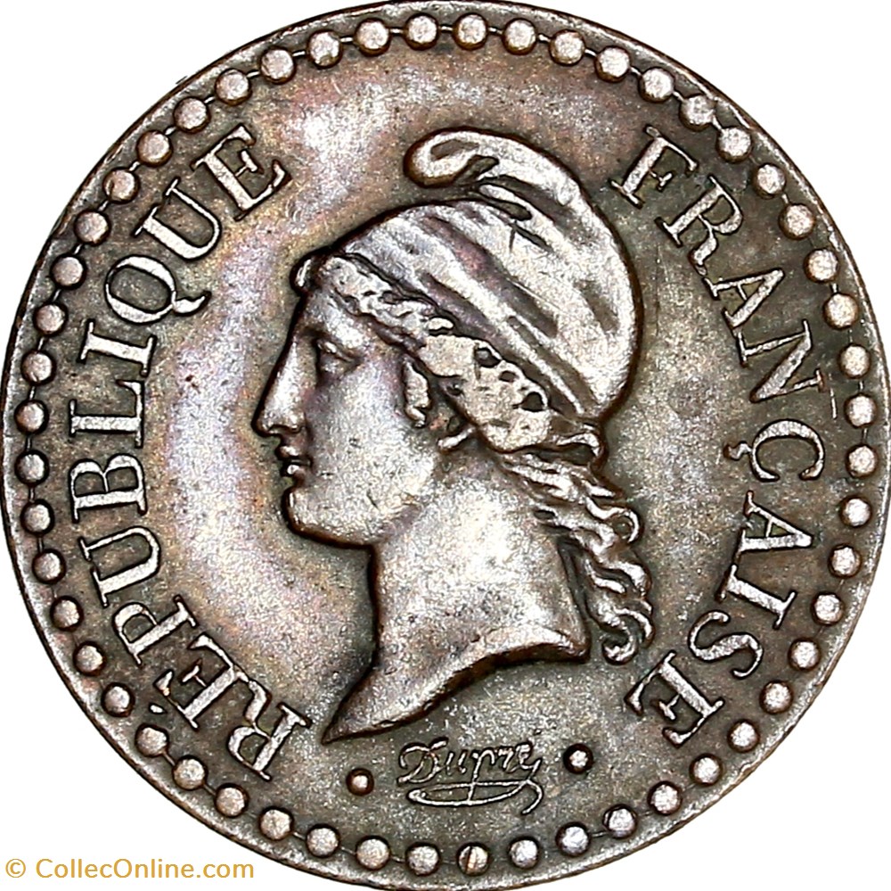 Un centime Dupré, IIe République, 1849, accent sur le E, Paris monnaies monde france un centime dupre iie republique 1849 accent sur le e paris