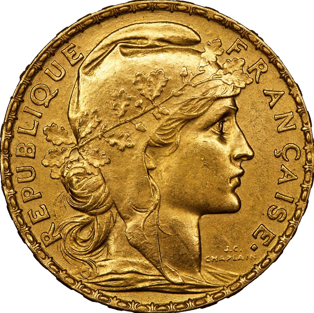 20 francs Coq, IIIe République, 1913 monnaies monde france 20 francs coq iiie republique 1913