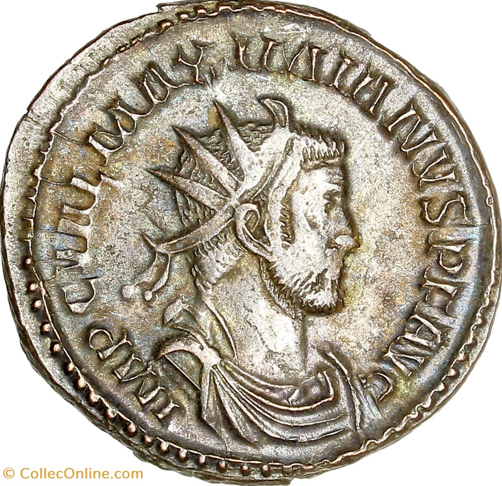 Aurelianus de Maximien Hercule, Jupiter et Hercule, printemps - été 286, Lyon monnaies antiques romaines imperiales republicaines aurelianus de maximien hercule jupiter et hercule printemps ete 286 lyon