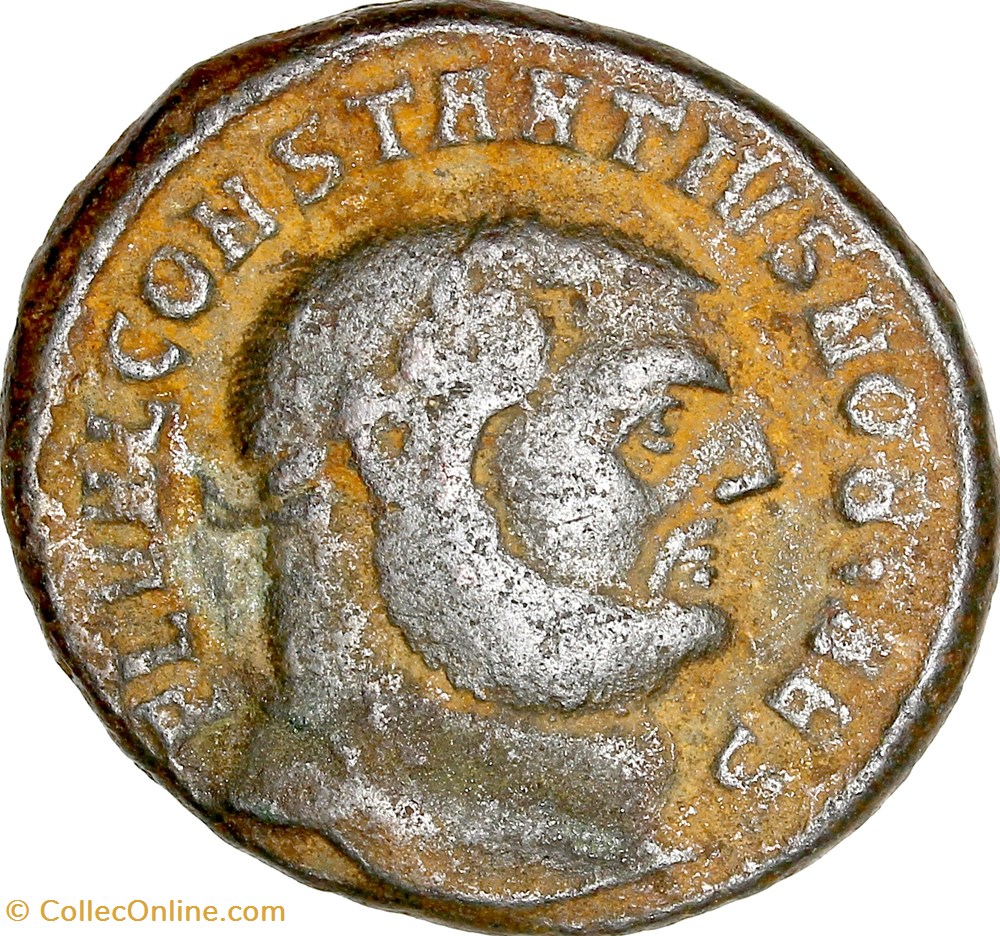 monnaies antiques romaines imperiales et republicaines follis de constance ier chlore cesar genius 299 300 antioche