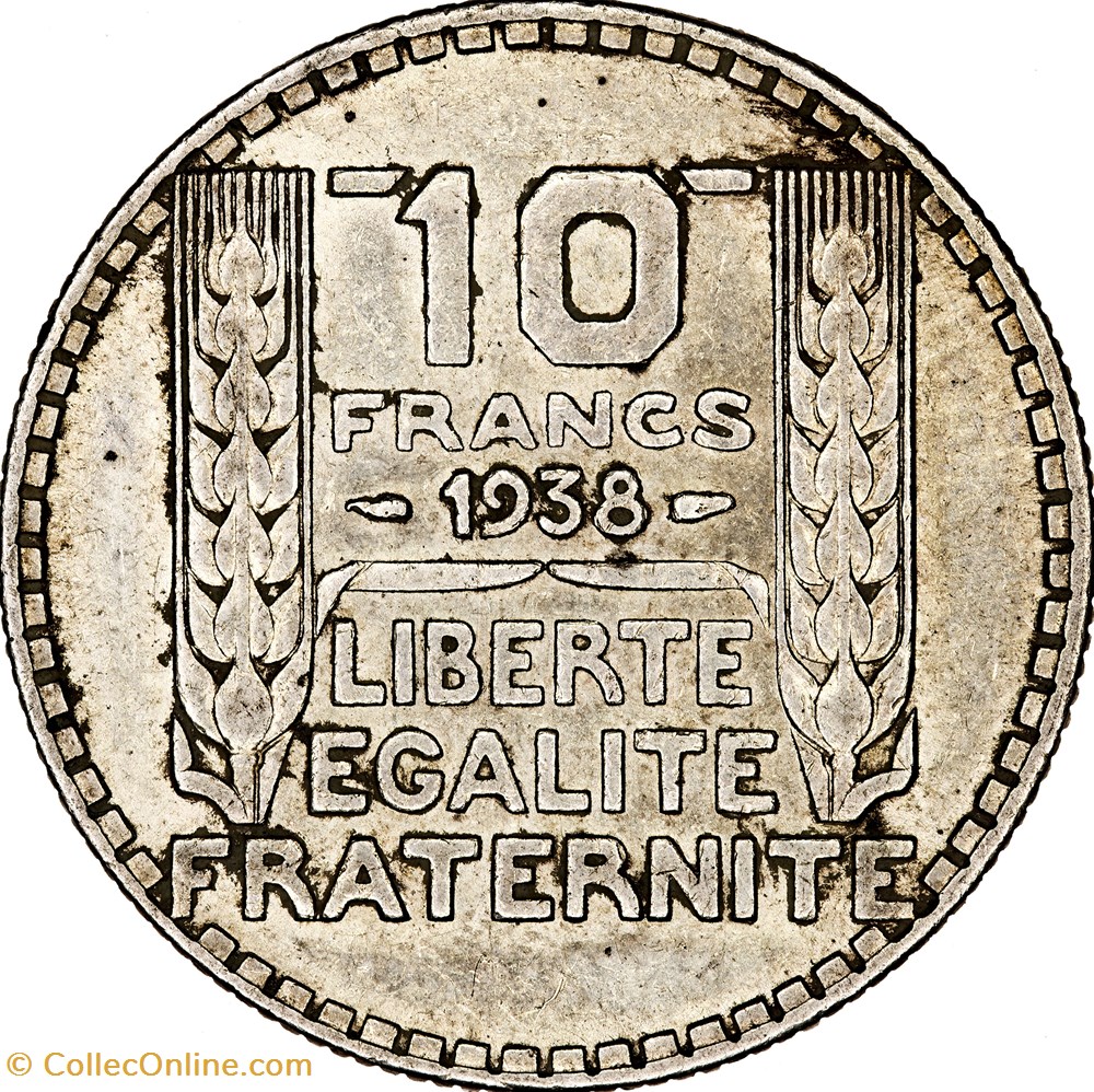 10 francs Turin, IIIe République, 1938 monnaies monde france 10 francs turin iiie republique 1938