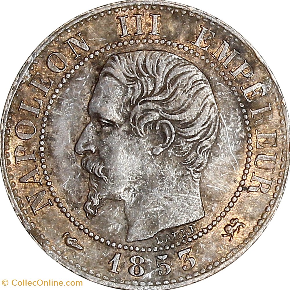 Un centime, tête nue, Napoléon III, 1853, Lyon monnaies monde france un centime tete nue napoleon iii 1853 lyon