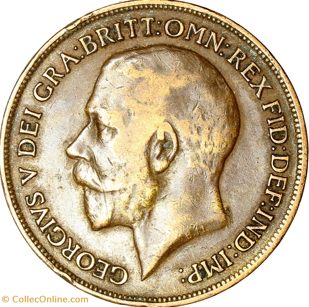 1 penny, Georges V du Royaume-Uni, 1914 monnaies monde 1 penny georges v du royaume uni 1914