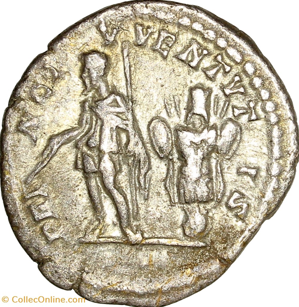 Denier de Géta césar, Géta, 200, Rome monnaies antiques romaines imperiales republicaines denier de geta cesar geta 200 rome