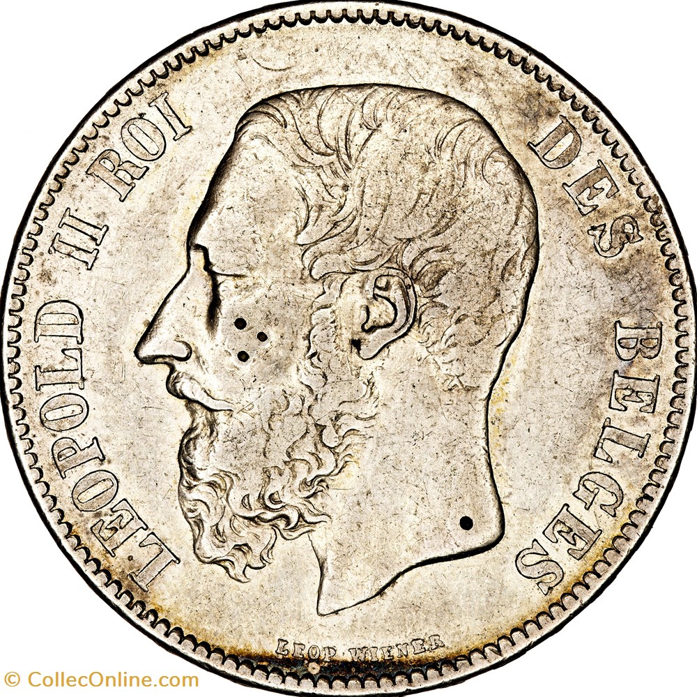 5 francs, Léopold II de Belgique, 1873 monnaies monde 5 francs leopold ii de belgique 1873
