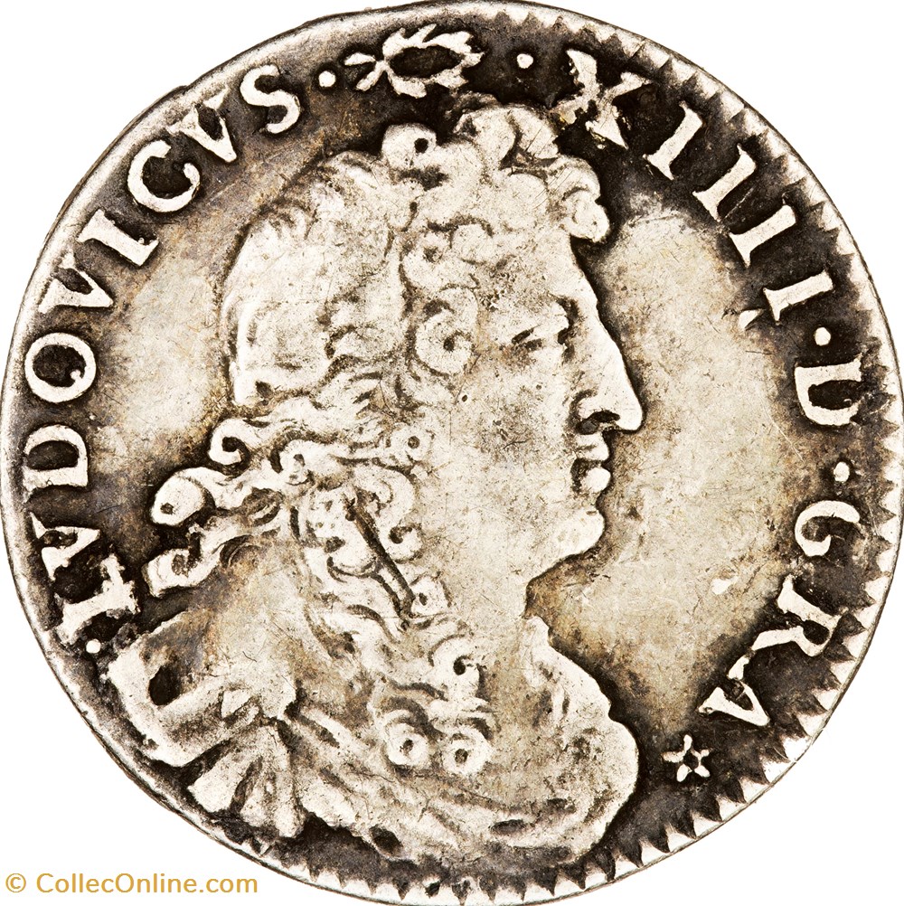 monnaies europe medievale france royales quatre sols des traitants louis xiv 1677 paris