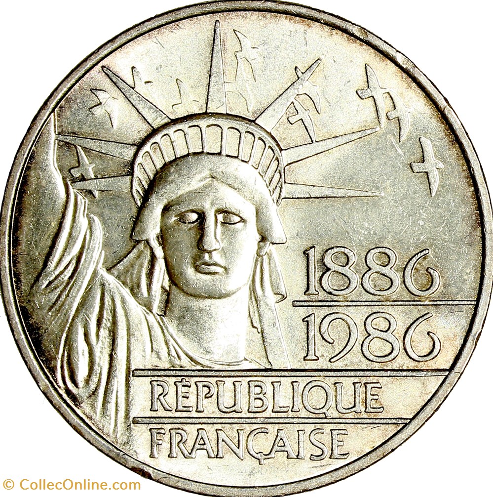 100 francs Liberté, Ve République, 1986 monnaies monde france 100 francs liberte ve republique 1986