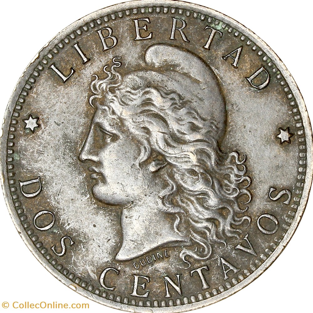 2 centavos, Argentine, 1889 monnaies monde 2 centavos argentine 1889