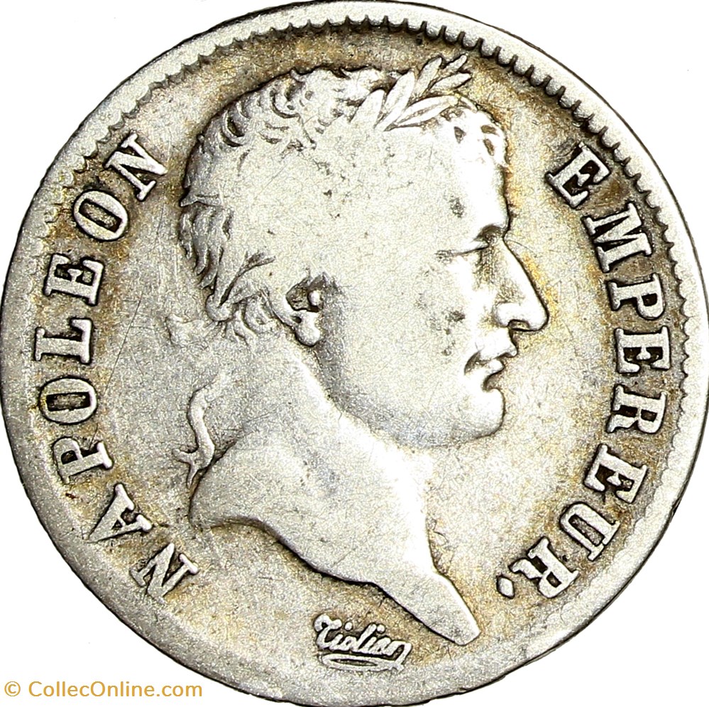 1 franc, tête laurée, République, Napoléon Ier, 1808, Strasbourg monnaies monde france 1 franc tete lauree republique napoleon ier 1808 strasbourg