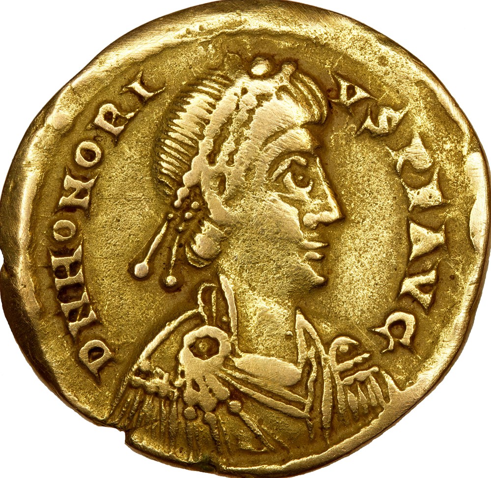 monnaies antiques romaines imperiales et republicaines solidus honorius victoria augustorum 402 423 ravenne faux moderne