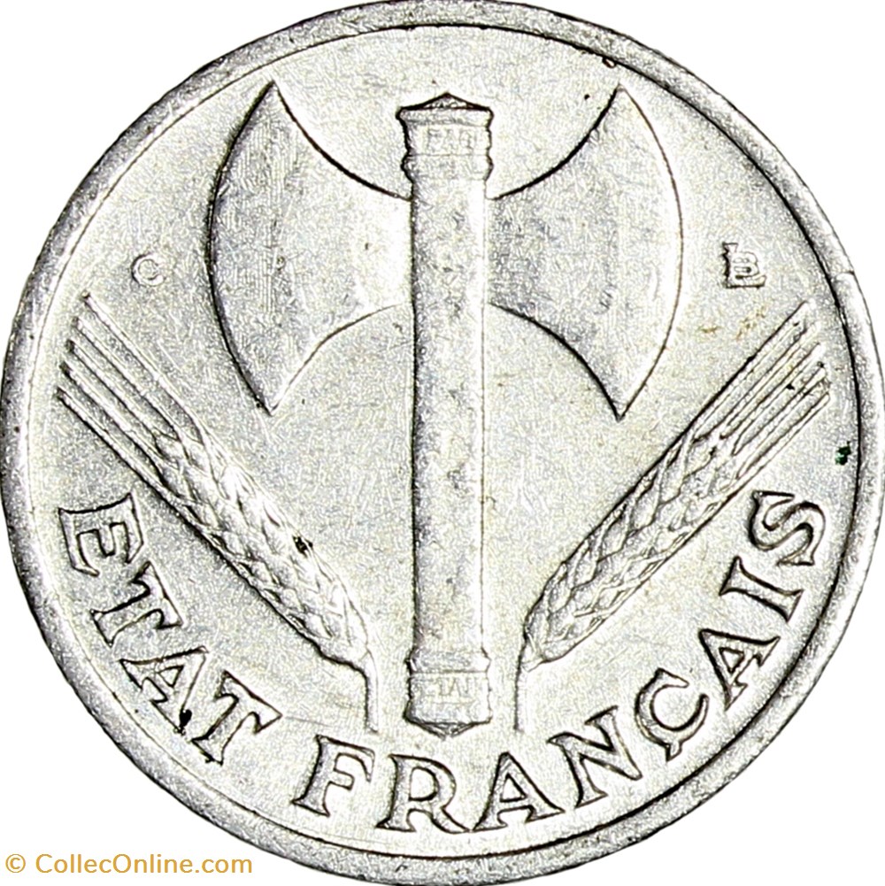 monnaies monde france 50 centimes francisque etat francais 1944 castelsarrasin