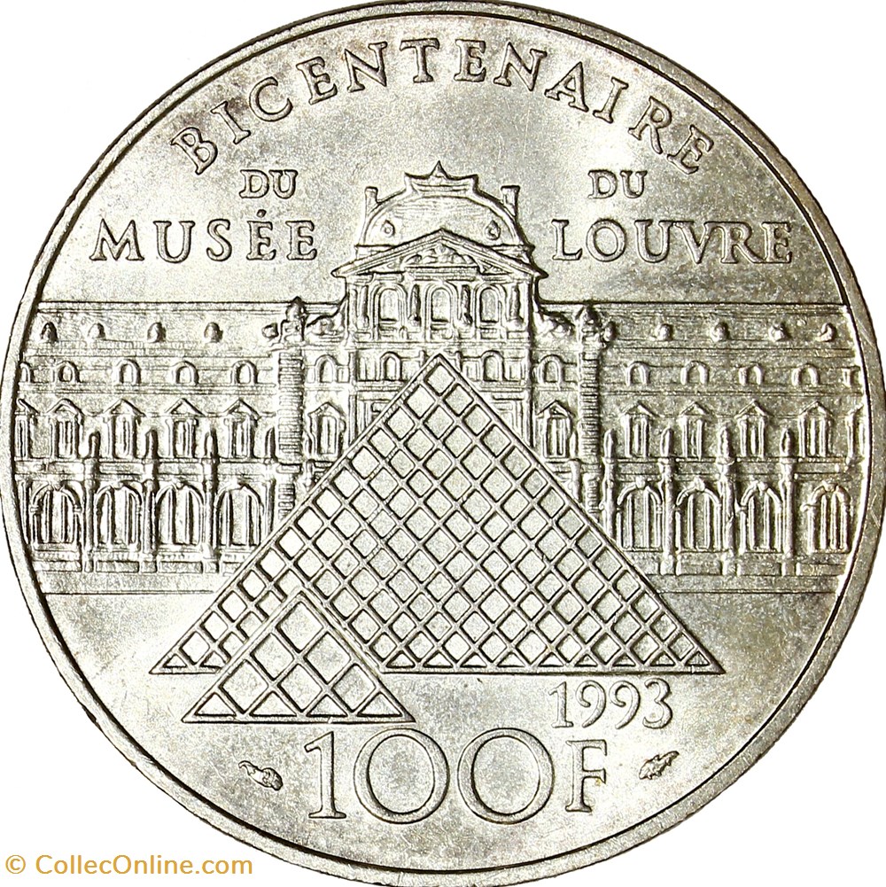 monnaies monde france 100 francs liberte guidant le peuple ve republique 1993
