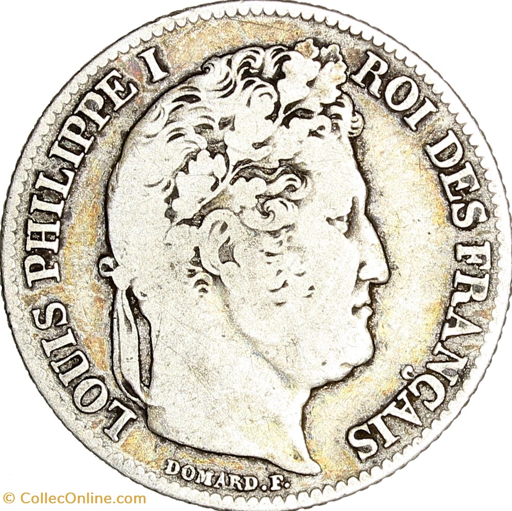 1 franc couronne de chêne, Louis-Philippe Ier, 1847, Paris monnaies monde france 1 franc couronne de chene louis philippe ier 1847 paris