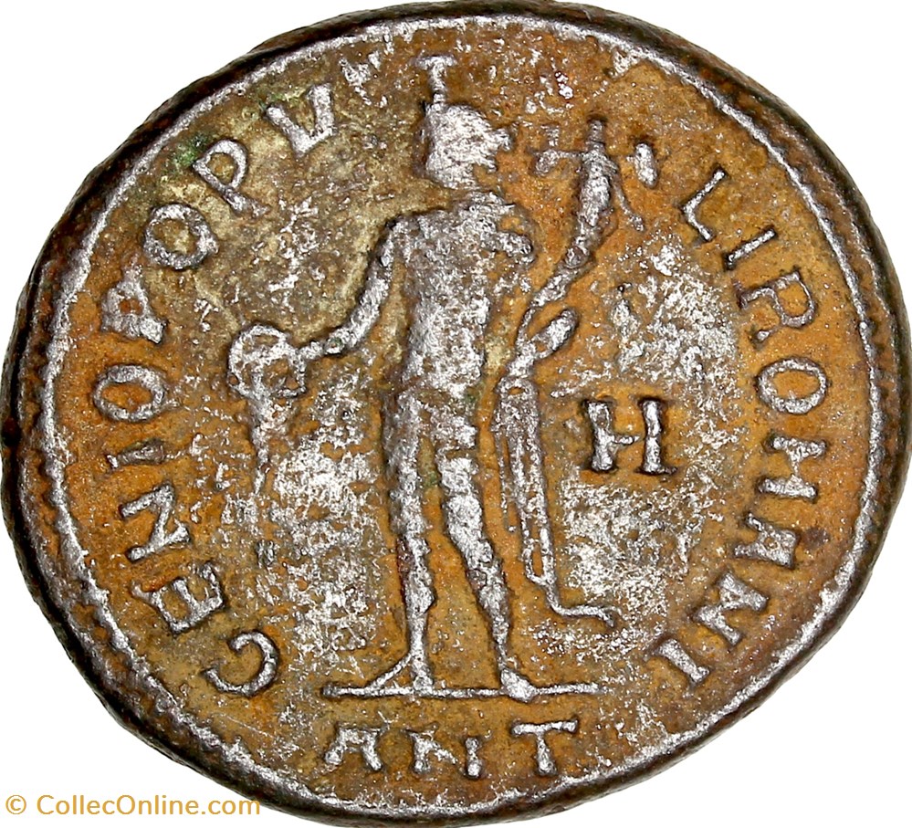 monnaies antiques romaines imperiales et republicaines follis de constance ier chlore cesar genius 299 300 antioche