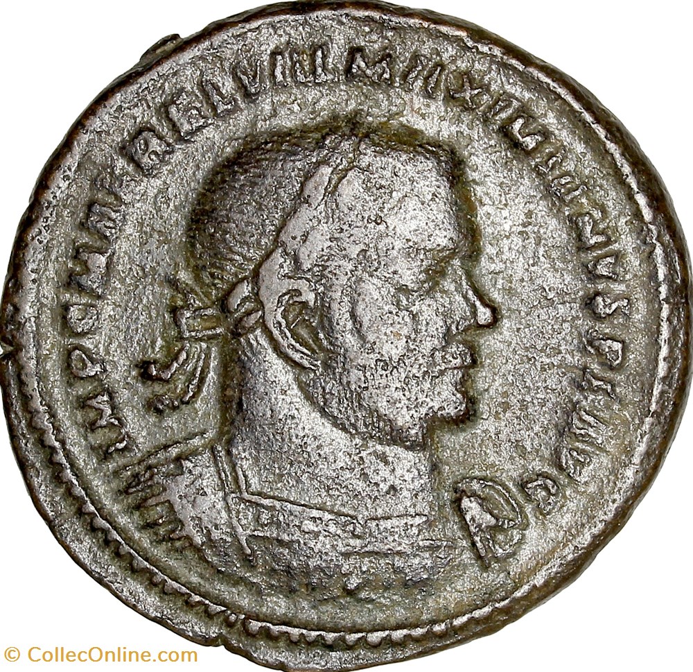 Follis de Maximien Hercule, Genius, automne 307 - fin 308, Trèves monnaies antiques romaines imperiales et republicaines follis de maximien hercule genius automne 307 fin 308 treves