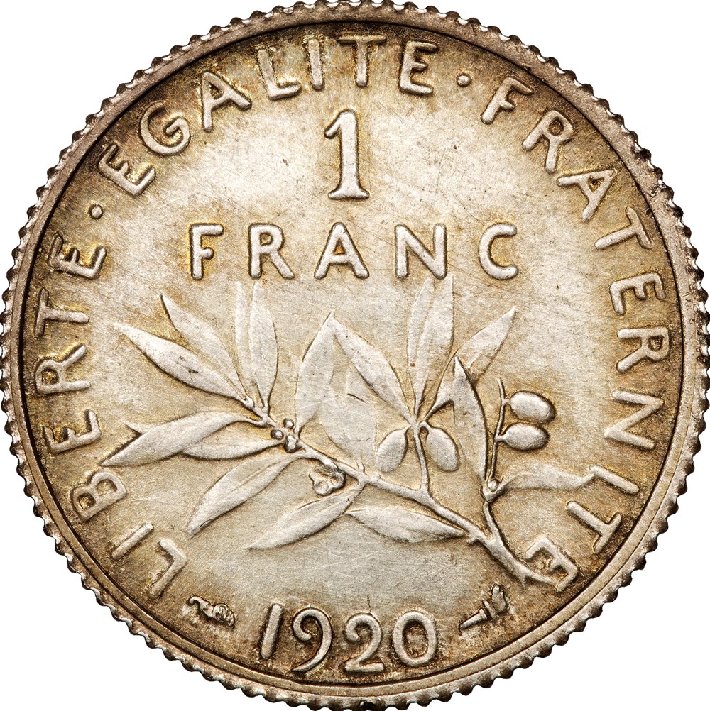1 franc Semeuse, IIIe République, 1920 monnaies monde france 1 franc semeuse iiie republique 1920