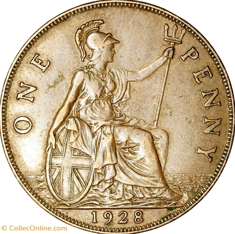 1 penny, Georges V du Royaume-Uni, 1928 monnaies monde 1 penny georges v du royaume uni 1928