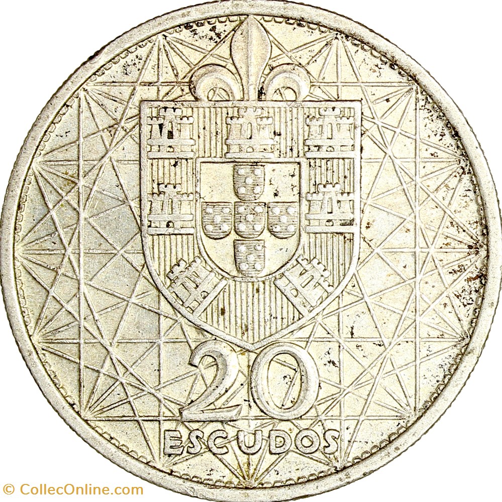 20 escudos Pont Salazar de Lisbonne, Portugal, 1966 monnaies monde 20 escudos pont salazar de lisbonne portugal 1966