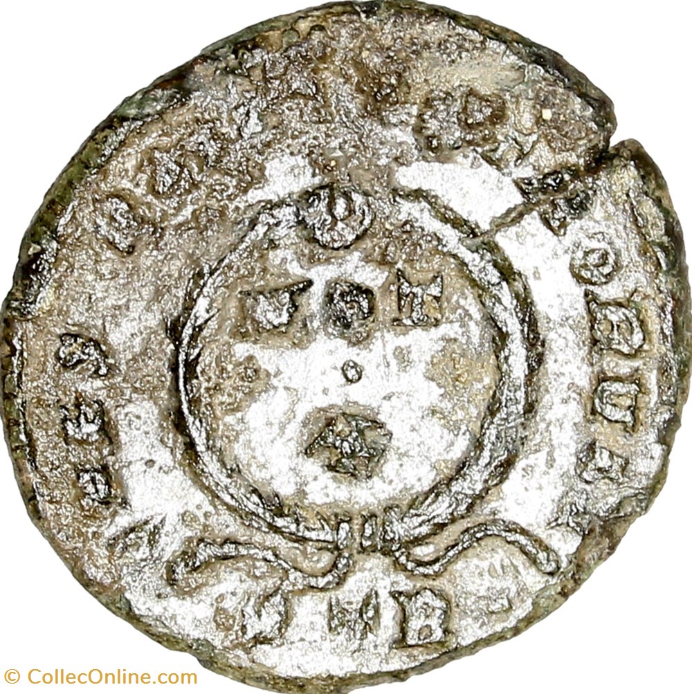 Centenionalis de Constantin II césar, Vot X, 322-325, Ticinum monnaies antiques romaines imperiales et republicaines centenionalis de constantin ii cesar vot x 322 325 ticinum