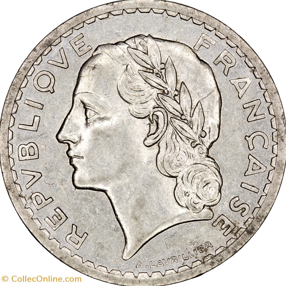5 francs Lavrillier, aluminium, GPRF, 1946, Castelsarrasin monnaies monde france 5 francs lavrillier aluminium gprf 1946 castelsarrasin