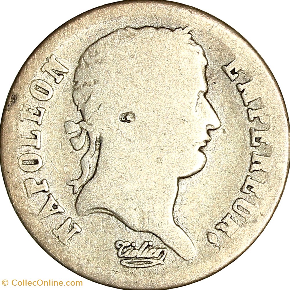 Demi-franc, tête laurée, République, Napoléon Ier, 1808, Paris monnaies monde france demi franc tete lauree republique napoleon ier 1808 paris