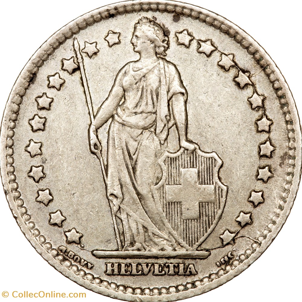 1 franc Helvetia Suisse, 1944, Berne monnaies monde 1 franc helvetia suisse 1944 berne