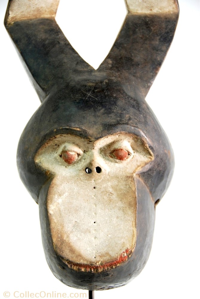 Kwélé 001 3 art antiquite africain masque kwele 001