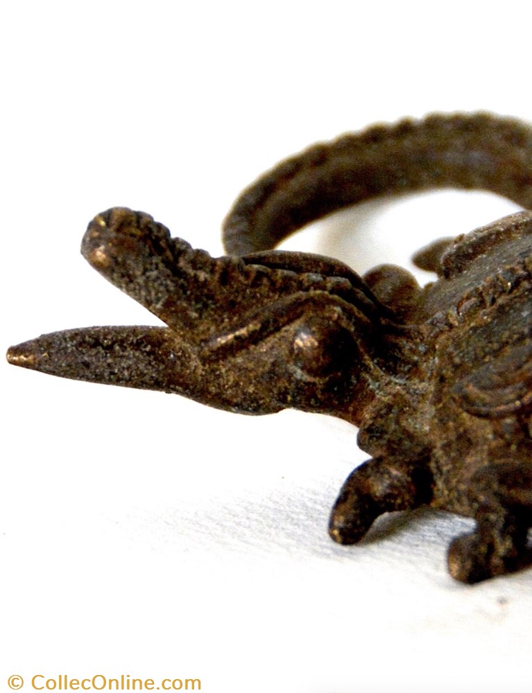 Poids animalier Reptiles 001 4 art antiquite africain bronze poids animalier reptiles 001