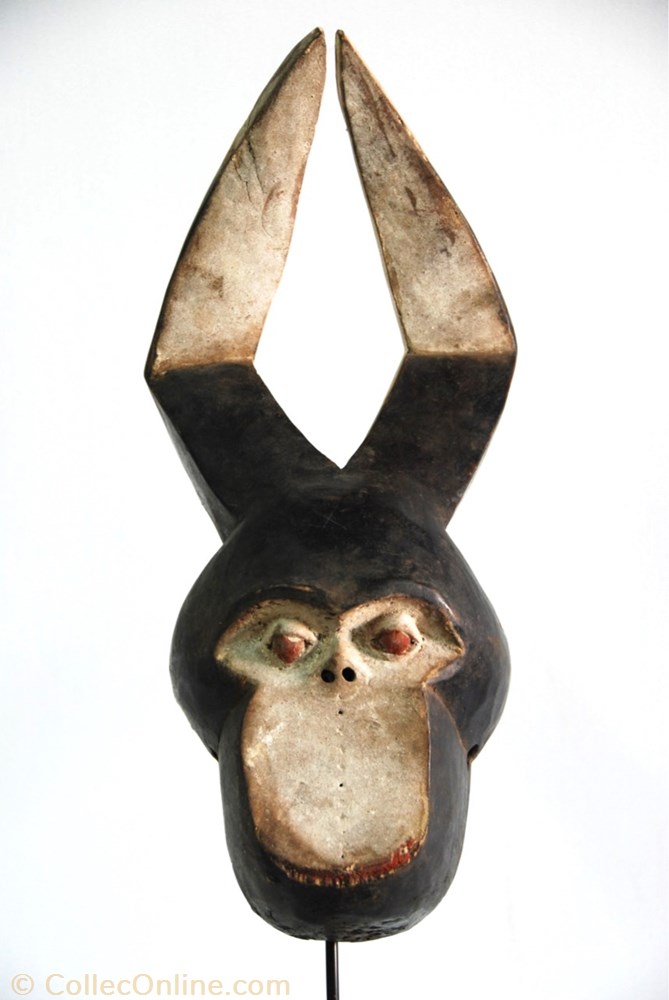 Kwélé 001 art antiquite africain masque kwele 001