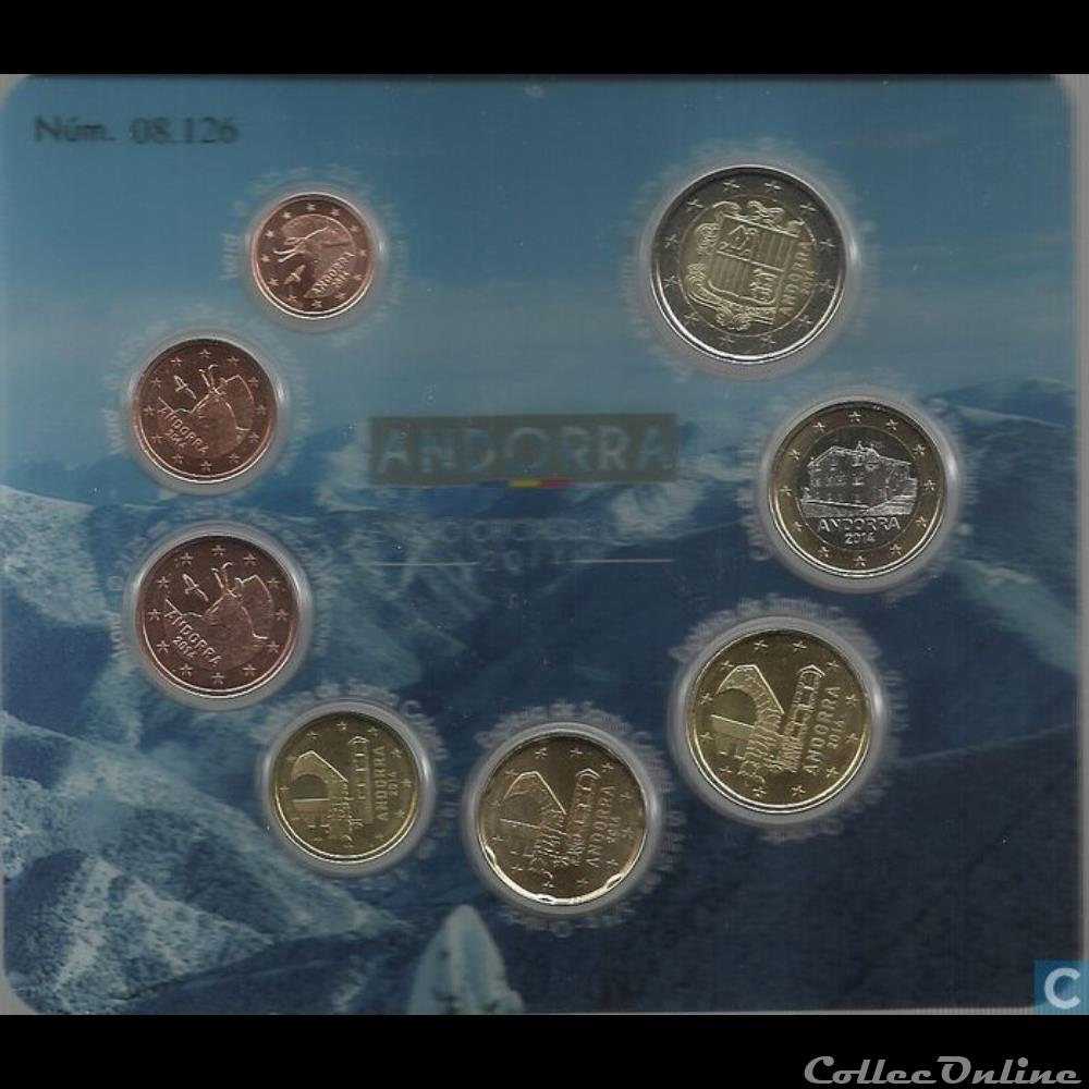 Andorre - Série officielle BU - 2014 2 monnaie euro andorre serie officielle bu 2014