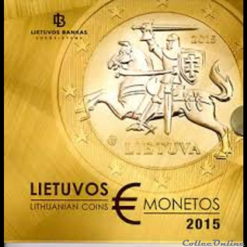 Lituanie - Série officielle BU - 2015 monnaie euro lituanie serie officielle bu 2015