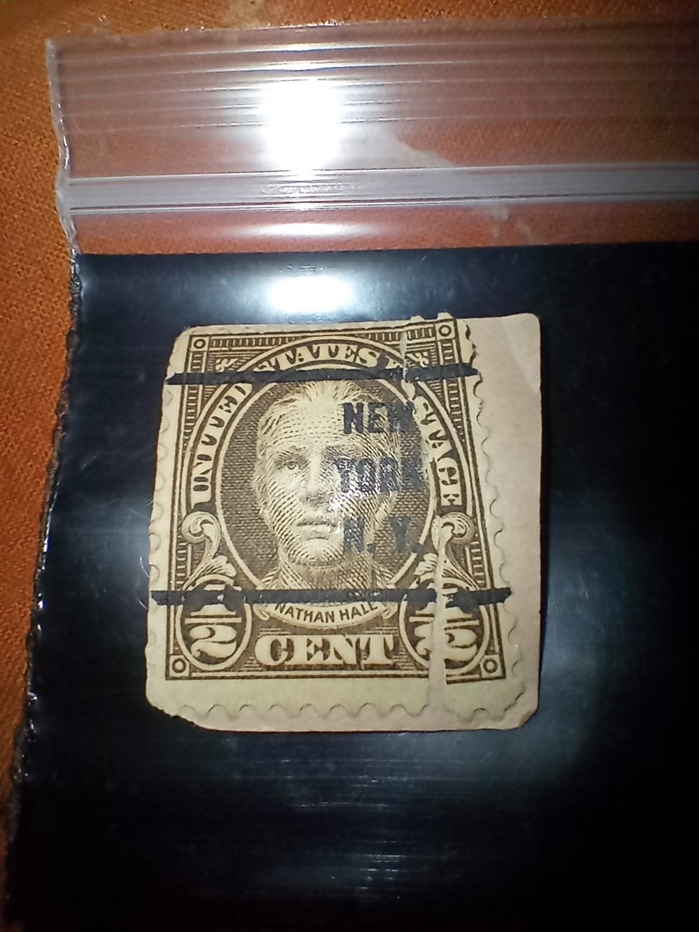 stamps 1 2 cent nathan hall