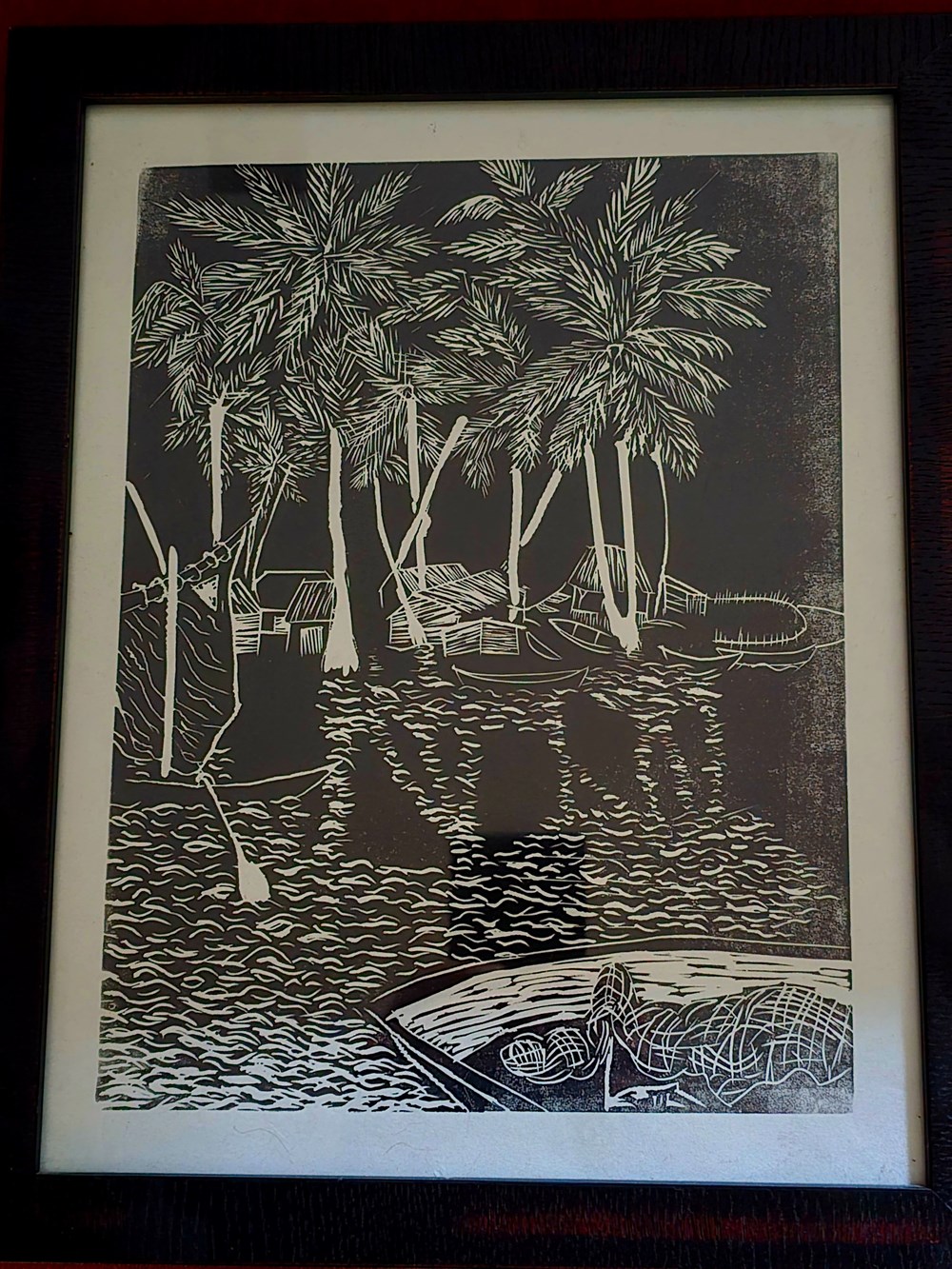 Palm Trees art antiquities lithography silkscreen palm trees