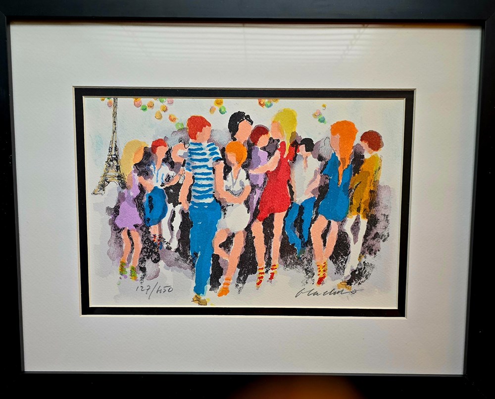 art antiquities lithography silkscreen fete a paris
