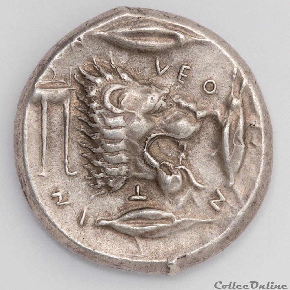 Leontinoi monnaie antique av jc a ap grecque leontinoi