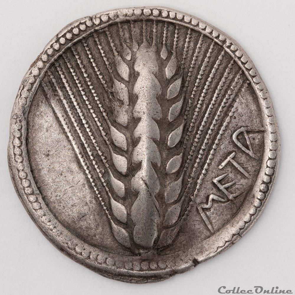 Métaponte 3 monnaie antique av jc grecque metaponte 3