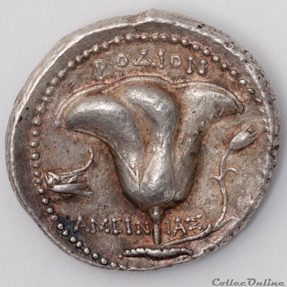 Rhodes 2 monnaie antique av jc a ap grecque rhodes